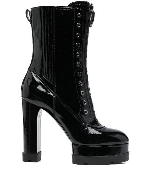 Casadei Nancy zip-up platform boots