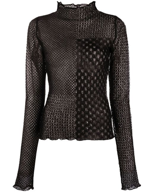 Versace Jeans Couture open-knit roll-neck jumper