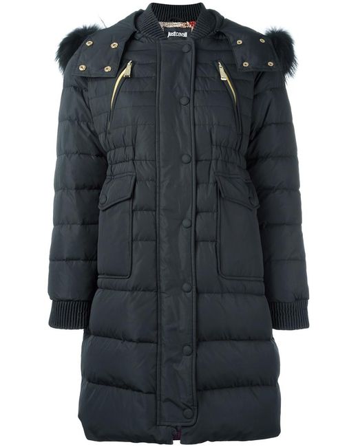 Just Cavalli padded coat 42 Polyester/Feather Down/Raccoon Dog