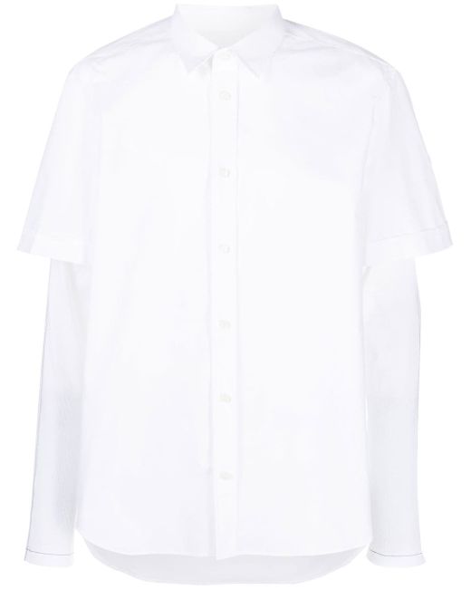Diesel layered-sleeve Marley cotton shirt
