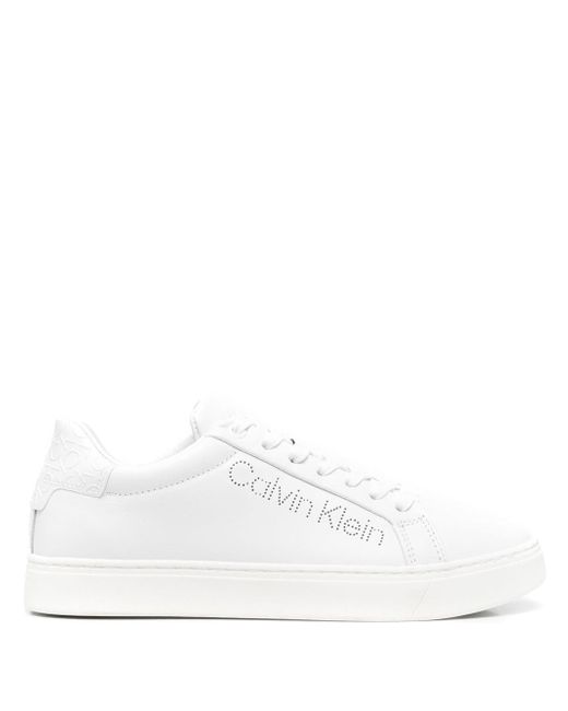 Calvin Klein perforated-logo low-top sneakers