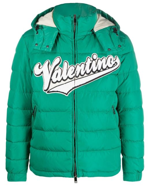 Valentino logo-patch puffer jacket