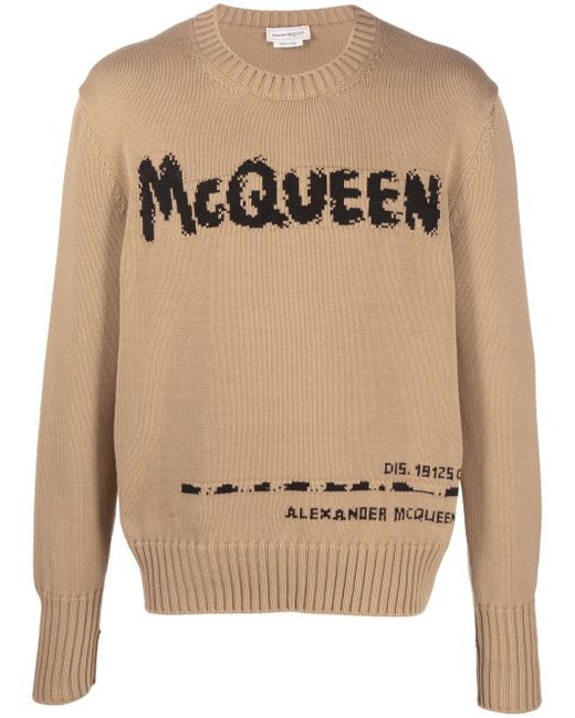 Alexander McQueen logo-print jumper