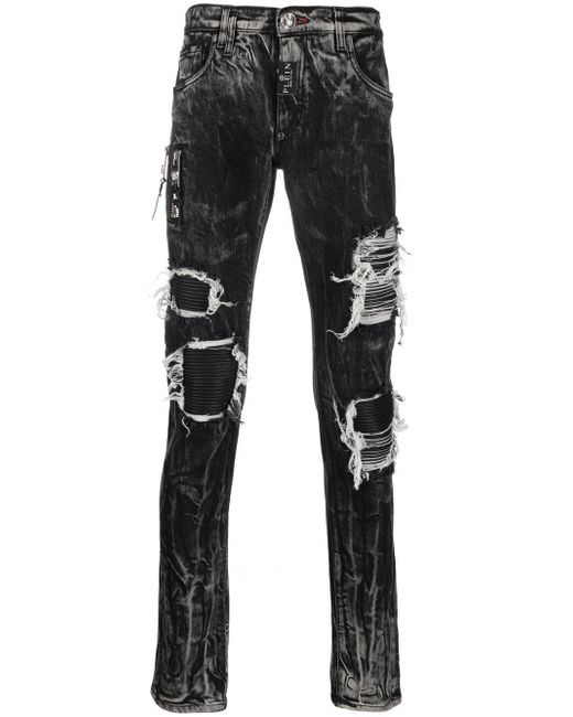Philipp Plein Rock Star distressed jeans