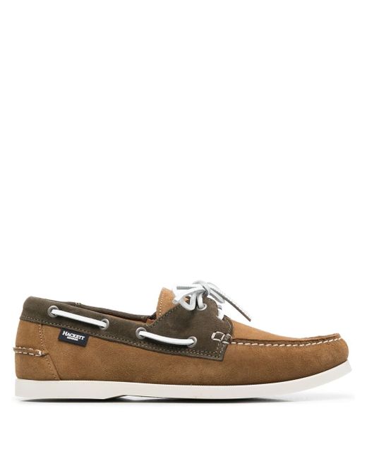 Hackett two-tone suede boat shoes