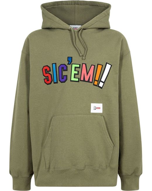 Supreme x WTAPS Sicem-print hoodie