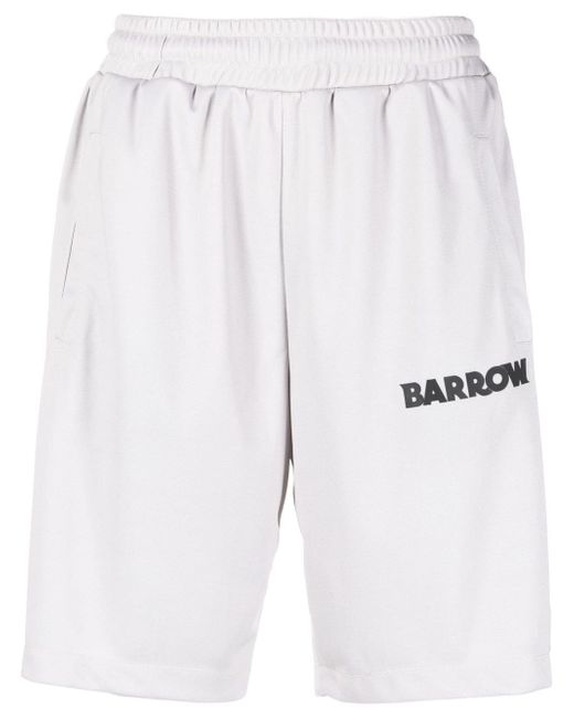 Barrow logo-print side-stripe shorts