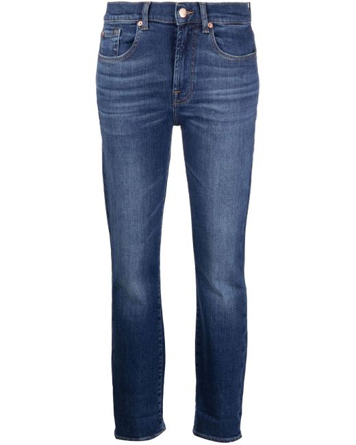 7 For All Mankind low-rise skinny jeans