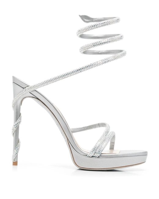 Rene Caovilla Margot crystal-embellished platform sandals