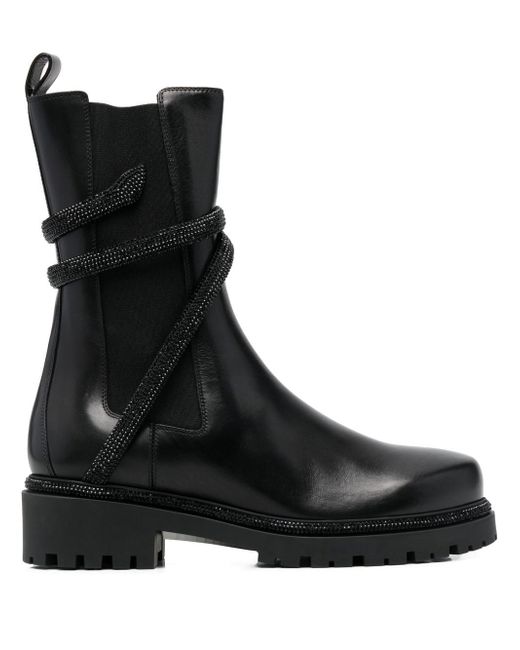 Rene Caovilla wrap-around leather boots