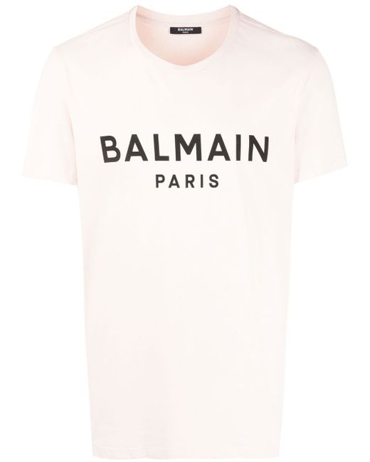 Balmain logo-print detail T-shirt