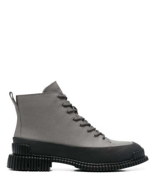 Camper logo lace-up ankle boots