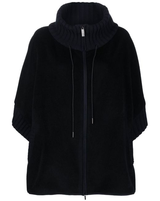 Fabiana Filippi high neck zip-up virgin wool coat