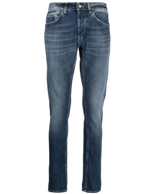 Dondup stonewashed mid-rise jeans