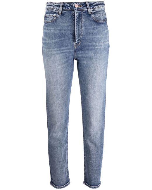 Ganni straight-leg faded jeans