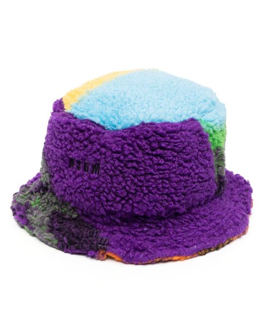 Msgm colour-block textured bucket hat