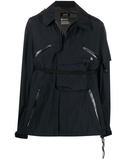 Acronym zip-detail hooded jacket