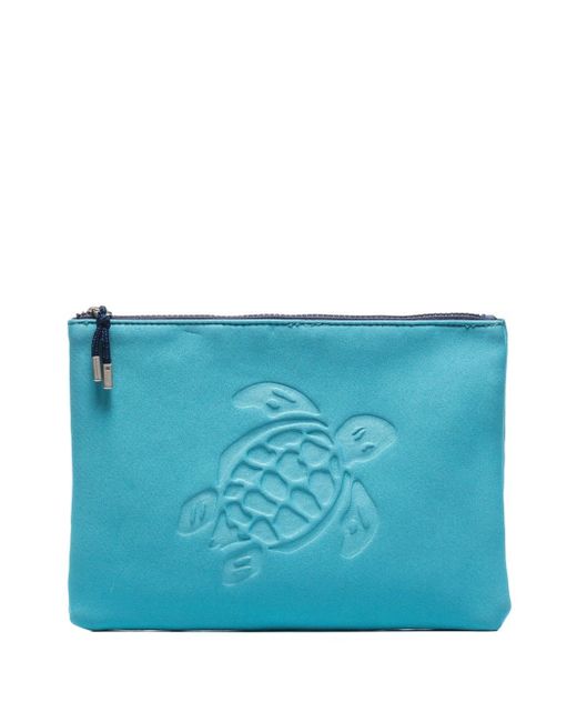 Vilebrequin turtle-embossed pouch beach bag