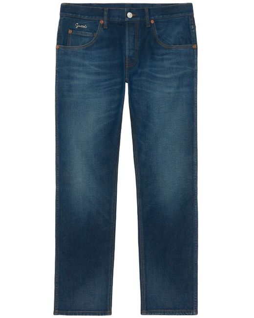 Gucci faded tapered jeans