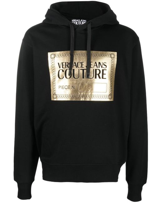 Versace Jeans Couture logo-print detail hoodie