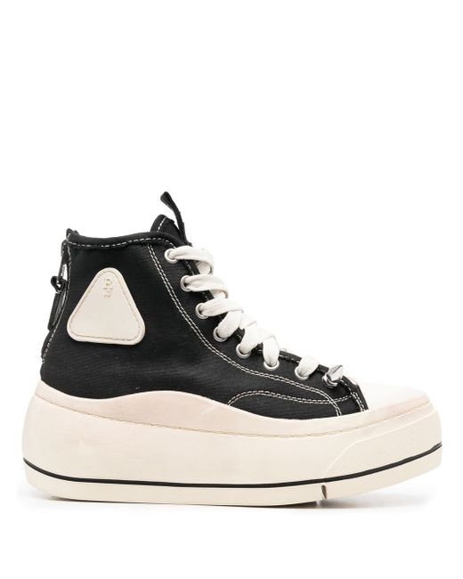 R13 lace-up hi-top sneakers
