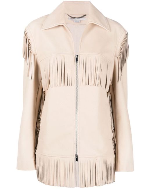 Stella McCartney fringe-detail zip-up jacket