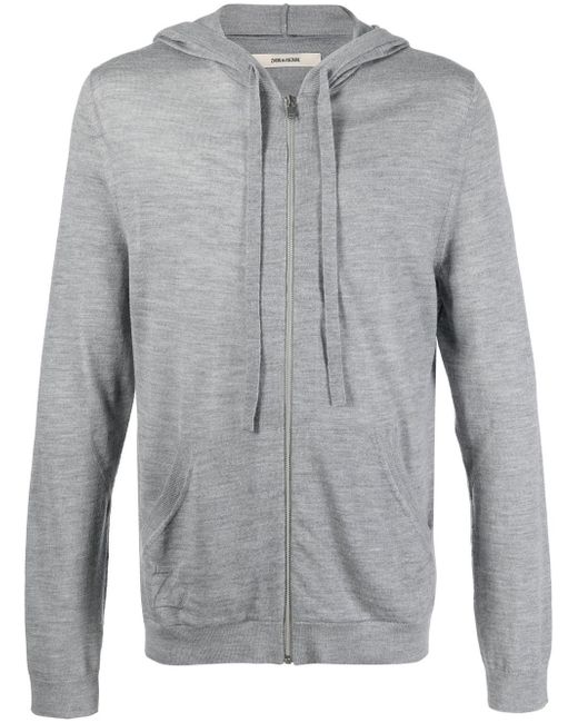 Zadig & Voltaire zipped drawstring hoodie
