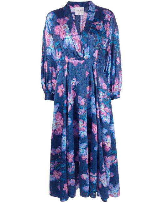 Forte-Forte floral-print silk midi dress