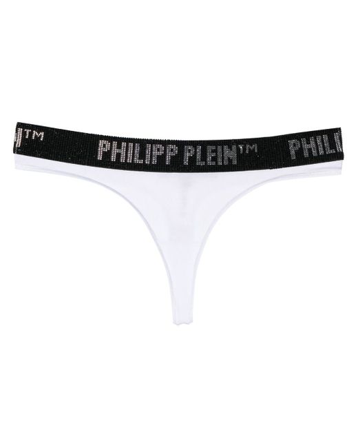 Philipp Plein logo-embellished cotton thong
