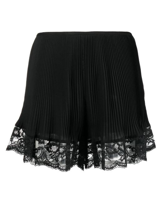 Paco Rabanne lace-trimmed pleated shorts