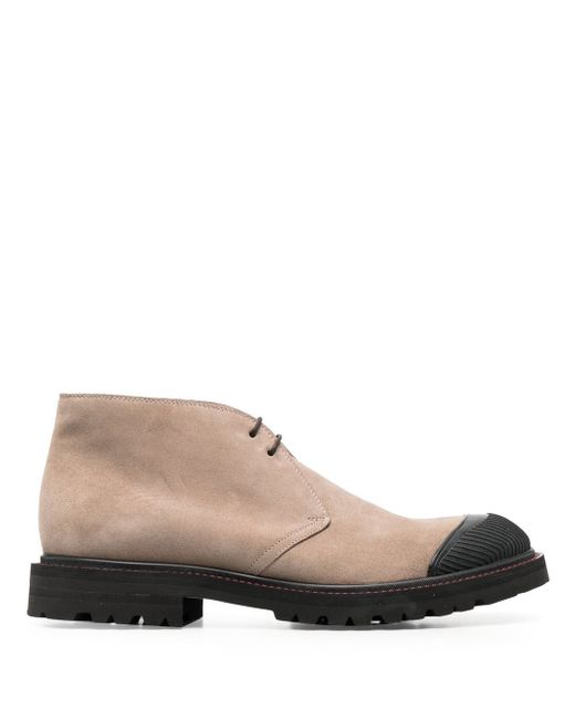 Kiton lace-up suede desert boots