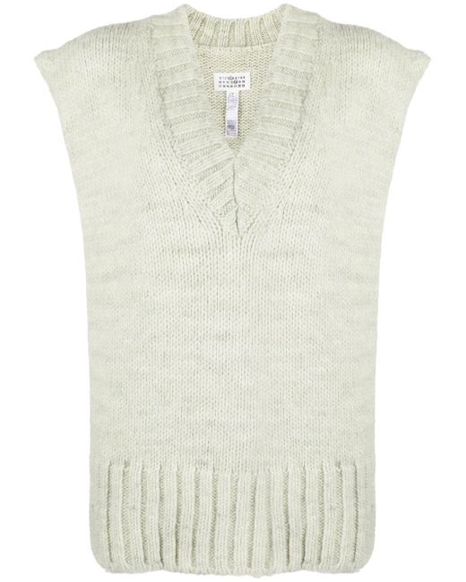 Maison Margiela slit knitted V-neck vest