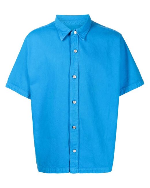 Frame short-sleeved denim shirt