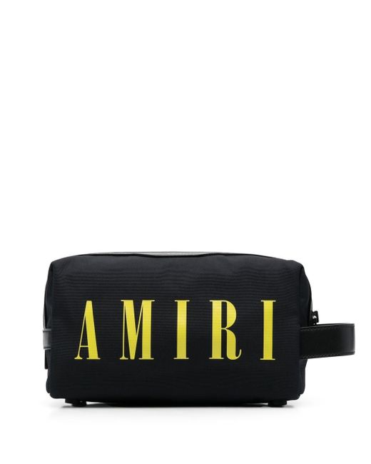Amiri logo-print wash bag