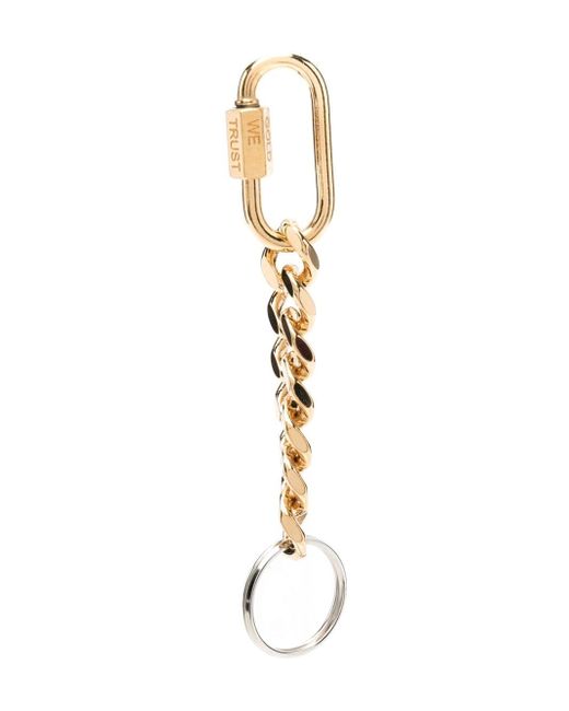 In Gold We Trust Paris curb-chain detail key ring