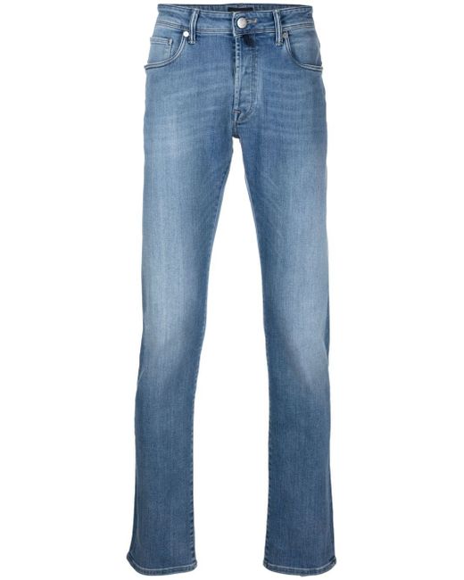 Incotex stonewashed straight-leg jeans