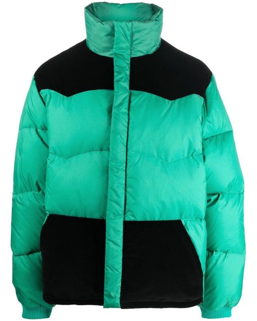 Marni colour-block feather-down jacket