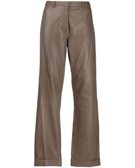 Federica Tosi flared leather trousers