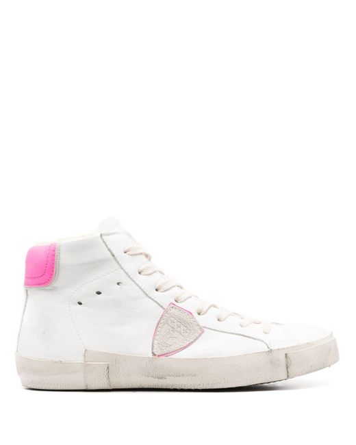 Philippe Model logo-patch high-top sneakers