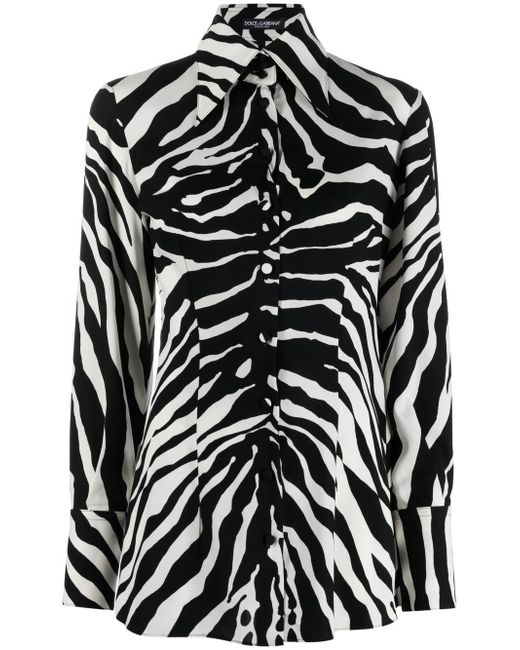 Dolce & Gabbana zebra-print long-sleeve shirt