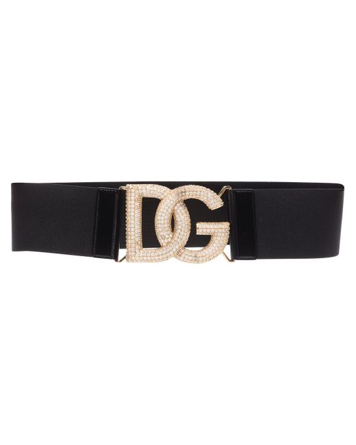 Dolce & Gabbana crystal-embellished DG belt