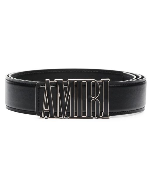 Amiri logo plaque belt buckle