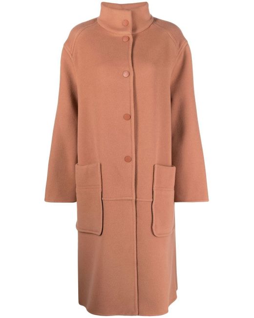 See by Chloé funnel-neck wool coat