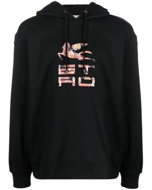 Etro logo-print detail hoodie