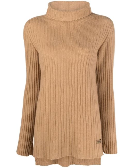 Twin-Set ribbed-knit roll neck jumper