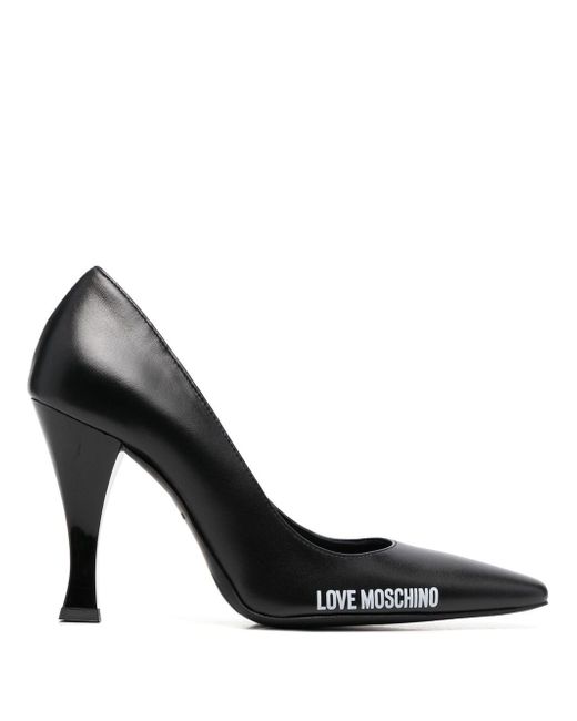 Love Moschino logo-print 100mm pumps