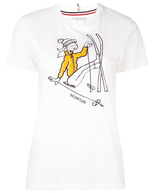 Moncler Grenoble ski print T-shirt Medium Cotton/Polyamide