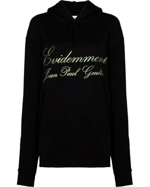 Jean Paul Gaultier glittered cotton hoodie