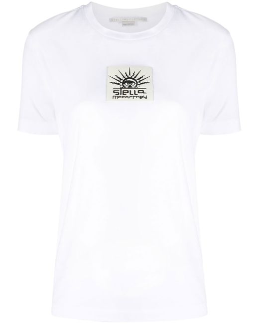 Stella McCartney logo-patch cotton T-shirt