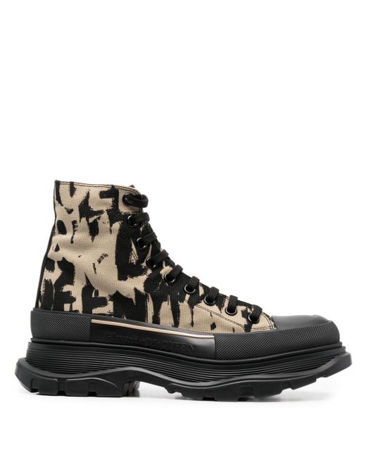 Alexander McQueen all-over graphic-print boots
